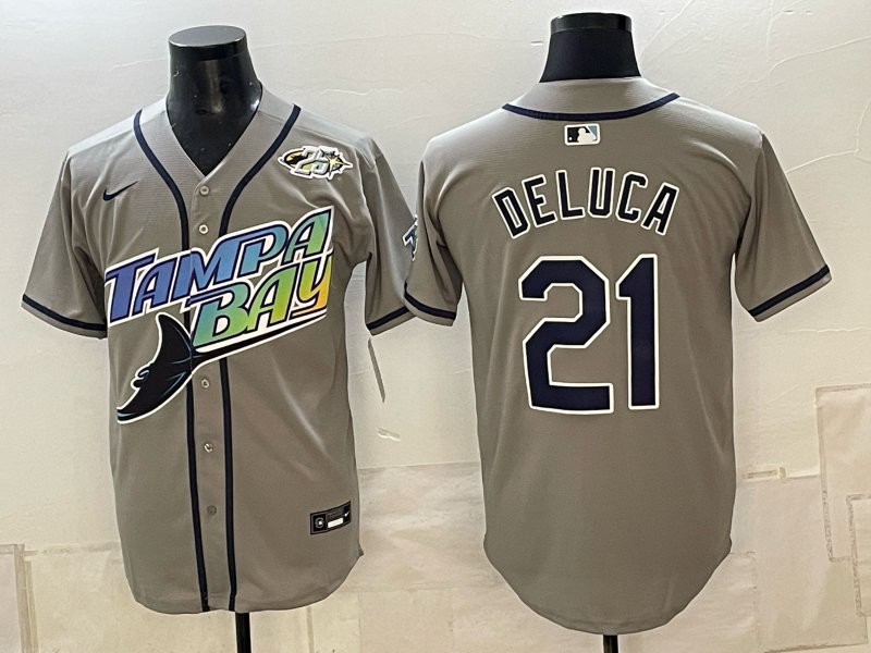 Men 2026 Tampa Bay Rays #21 Deluca grey Game Nike MLB Jersey 101601
